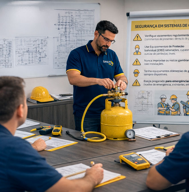 Treinamento técnico em sistemas de gás